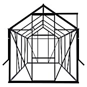 Kas Kate II Full Option pakket (Buitenmaat incl. dakoverstek (b x d): 192 x 253 cm, Materiaal zijwand: Glas, 3 mm, Zwart) | BAUHAUS