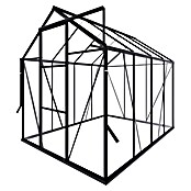 Kas Kate II Full Option pakket (Buitenmaat incl. dakoverstek (b x d): 192 x 253 cm, Materiaal zijwand: Glas, 3 mm, Zwart) | BAUHAUS