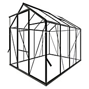 Kas Kate II Full Option pakket (Buitenmaat incl. dakoverstek (b x d): 192 x 253 cm, Materiaal zijwand: Glas, 3 mm, Groengrijs) | BAUHAUS