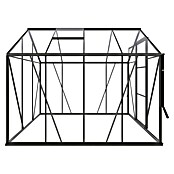 Kas Kate II Full Option pakket (Buitenmaat incl. dakoverstek (b x d): 192 x 253 cm, Materiaal zijwand: Glas, 3 mm, Groengrijs) | BAUHAUS