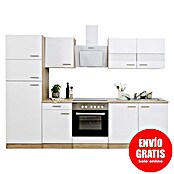 Respekta Composición de cocina (Ancho: 270 cm, Con dispositivos eléctricos, Blanco)