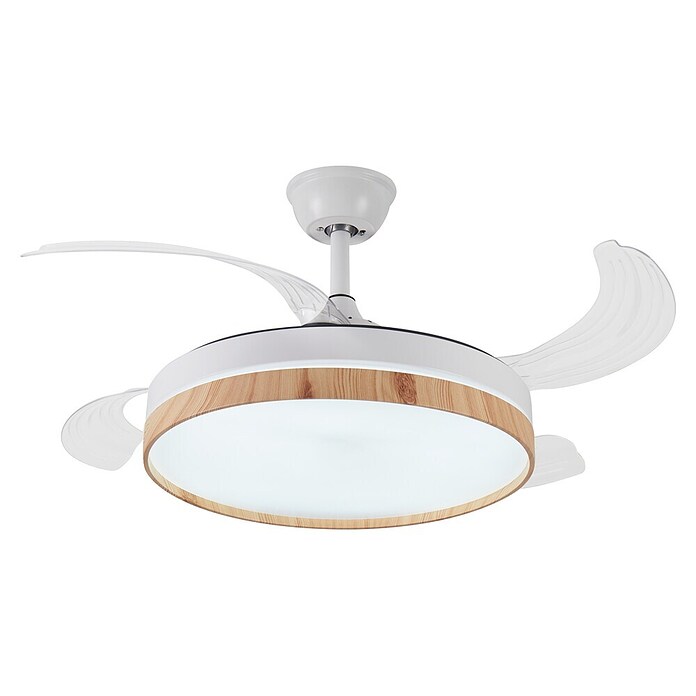Purline Ventilador de techo Ceily Brise (Blanco/Madera clara, 107 cm, 28 W) | BAUHAUS