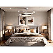 Purline Ventilador de techo Ceily Brise (Blanco/Madera oscura, 107 cm, 28 W) | BAUHAUS