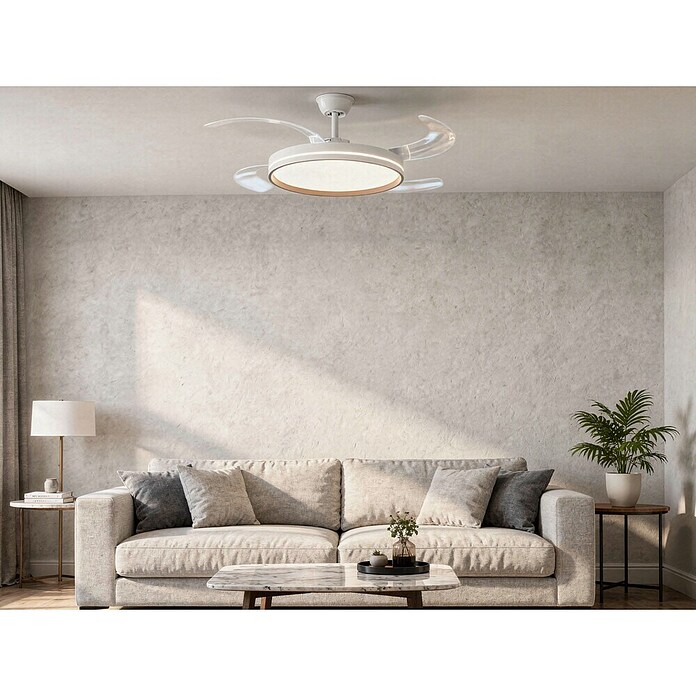Purline Ventilador de techo Ceily Brise (Blanco, 122 cm, 28 W) | BAUHAUS