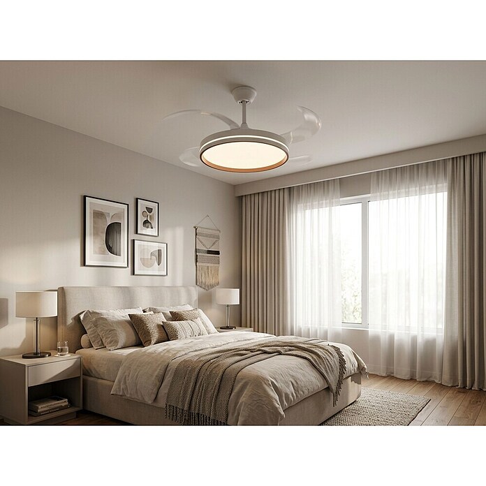 Purline Ventilador de techo Ceily Brise (Blanco, 122 cm, 28 W) | BAUHAUS