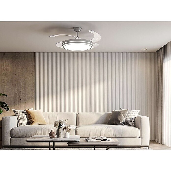 Purline Ventilador de techo Ceily Brise (Plata, 107 cm, 28 W) | BAUHAUS