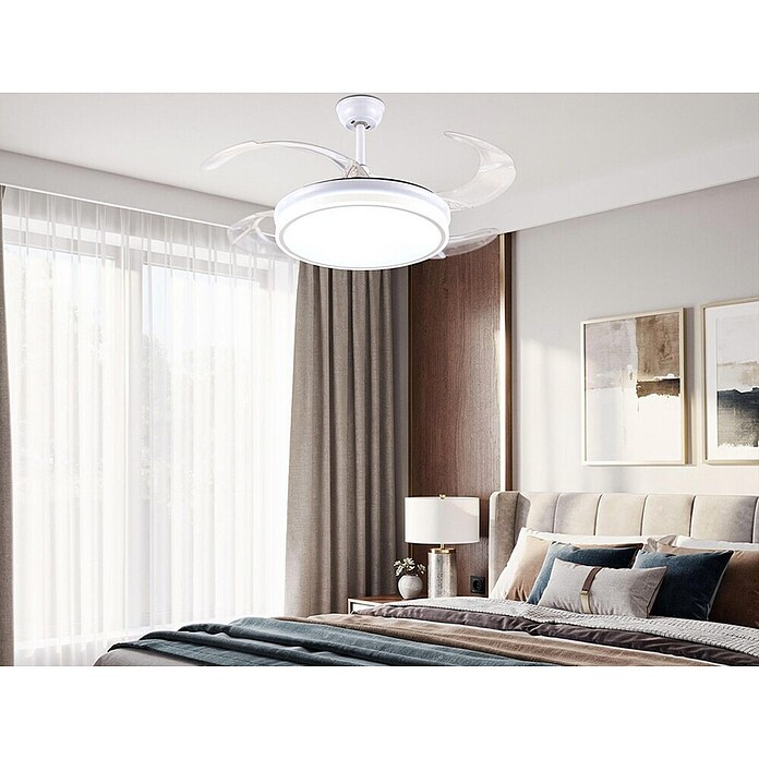 Purline Ventilador de techo Ceily Brise (Blanco, 107 cm, 28 W) | BAUHAUS