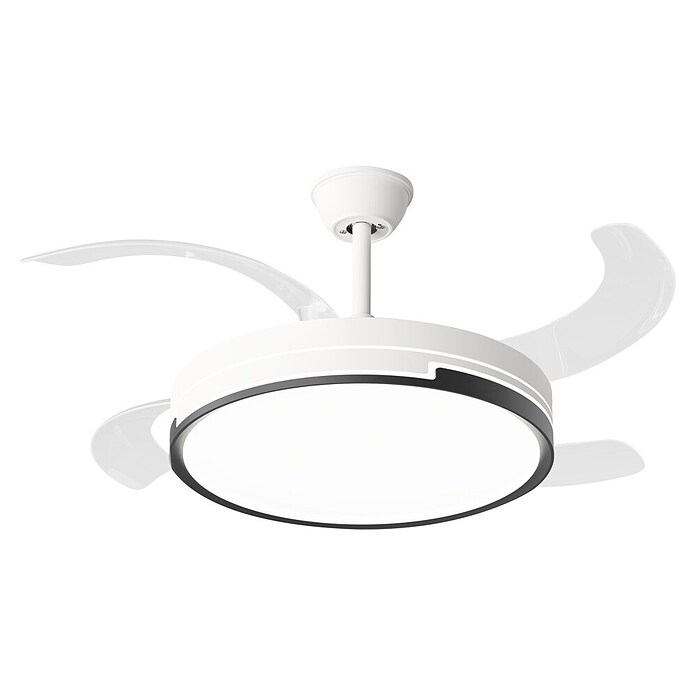 Purline Ventilador de techo Ceily Brise (Blanco/Negro, 122 cm, 28 W) | BAUHAUS