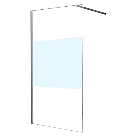 Glasdeals  Duschwand Walk-In Duschwand 8 mm Glas STRETTO-COVER 100 x 200 cm