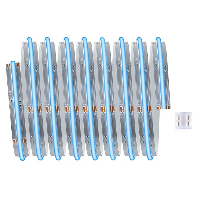 Paulmann MaxLED 1.000 LED-Stripes Full-Line - Länge: 1,5 m, RGBW, 24 W, 2.595 lm - Flexible silberne LED-Lichtbänder mit blauem Licht, 24V, und weißem Verbinder.