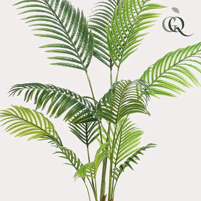 Florora Kunstpflanze Kentia-Palme - Höhe: 140 cm, Holz - Realistische künstliche grüne Palmenpflanze mit mehreren detaillierten Wedeln.