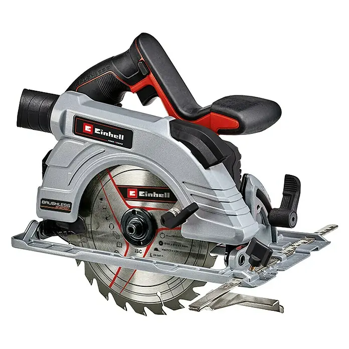 Einhell Professional PXC 18V Sierra circular de batería TPCS18/190 - 18 V, Sin batería, Número de revoluciones de marcha en vacío: 0 r.p.m. - 3.800 r.p.m. - Sierra circular a batería Einhell: Potente, inalámbrica y perfecta para trabajos de madera de precisión. ¡Imprescindible para los aficionados!