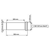 Aansluitset voor Wand-WC verlengd (350 mm, Diameter: 45 mm - 110 mm) | BAUHAUS