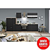Respekta Cocina modular completa Merle (Ancho: 300 cm, Negro, Sin electrodomésticos) | BAUHAUS