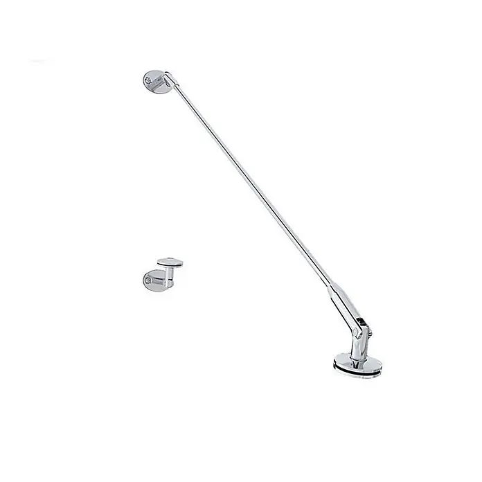 Glaszentrum Hagen Vordach 180x90 cm Glasvordach Klarglas, Streben Edelstahlhalter -  - Verchromte, verstellbare Duschglas-Stützstange mit Wand- und Glasbefestigungen.