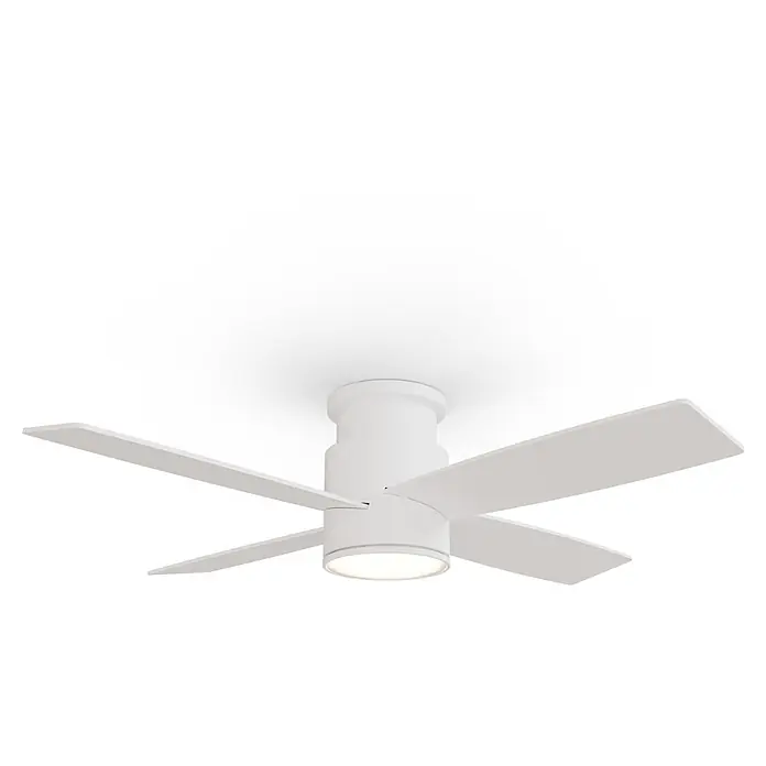 Sulion Ventilador de techo Taro - Blanco, 106 cm, 2 W - 37 W, Blanco frío - Ventilador de techo blanco moderno con cuatro aspas y luz LED integrada.