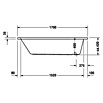 Duravit D-Code Badewanne (170 x 70 cm, Ablauf: Fußende, Sanitäracryl, Weiß)