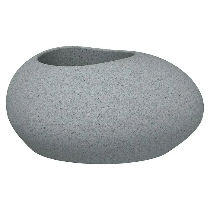 Scheurich Pflanzschale rund Flow - Außenmaß (L x B x H): 73 x 58 x 35,2 cm, Stony grey - Grauer, ovaler Pflanztopf mit rauer Textur. Das einzigartige Design verleiht jedem Raum einen Hauch von moderner Eleganz.