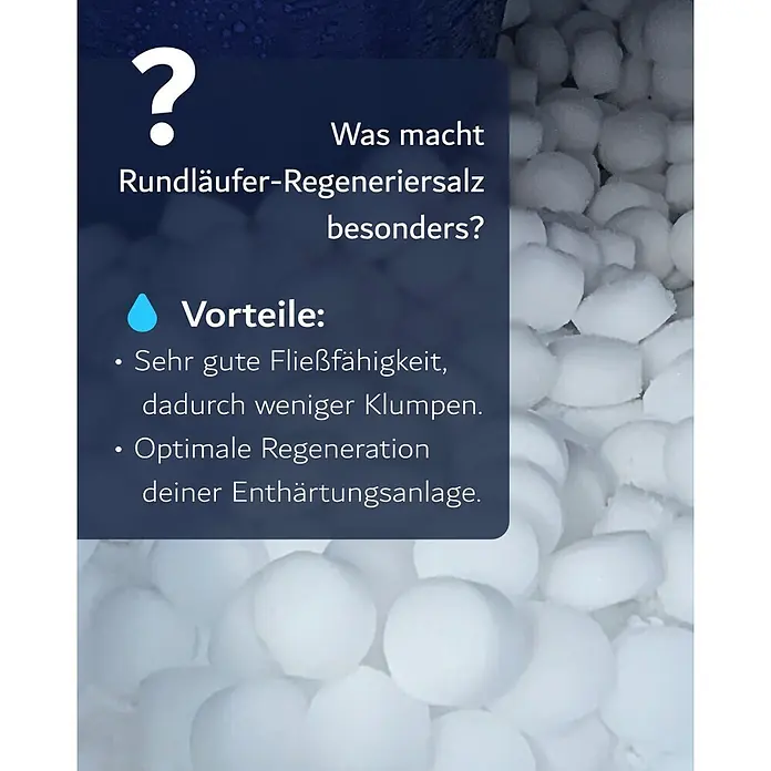 Axal Regenerier-Siedesalztabletten - 10 kg - Runde weiße Salzpellets, verwendet als Regeneriersalz für Wasserenthärtungsanlagen.
