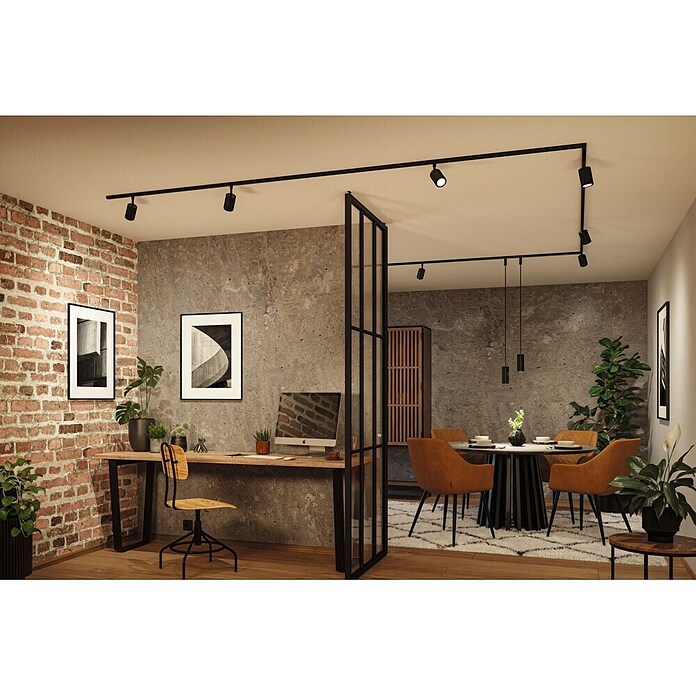 Paulmann Wand- & Deckenspot Urail Spot Lirena (Ø x H: 6 cm x 17 mm, GU10, Schwarz) | BAUHAUS