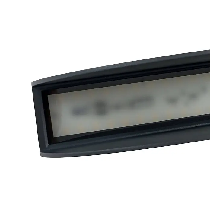 Lucande Außenwandleuchte Advero - 6 x 23 x 23 cm, schwarz, schwarz, IP54 - Dunkle rechteckige LED-Leuchte mit matter Abdeckung.