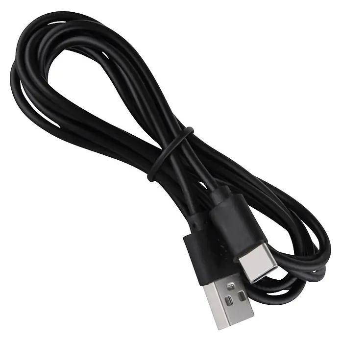 Globo Lámpara de sobremesa Soundra - L x An x Al: 202 x 115 x 183 mm - Cable USB negro de USB-A a USB-C para carga y datos.