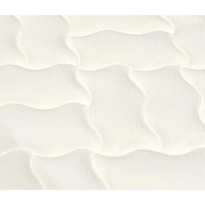 Nonnos Bedding Topper para colchón - Largo: 200 cm, Ancho: 180 cm, Altura: 5 cm, Reversible/Se entrega enrollado - Funda de colchón acolchada blanca con patrón ondulado y tejido texturizado.