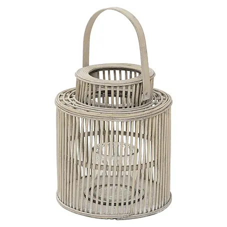 ECD Germany  Windlicht Boho Bambus Laterne