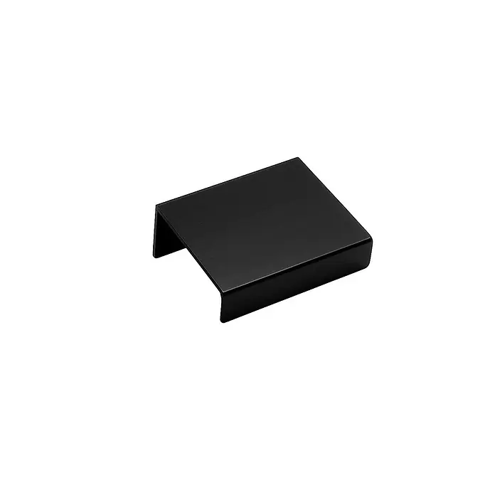 Cordia Möbelgriff 5 cm - Lochabstand: 24 mm, Aluminium, Schwarz - Schwarze Griffleiste aus gebürstetem Metall.