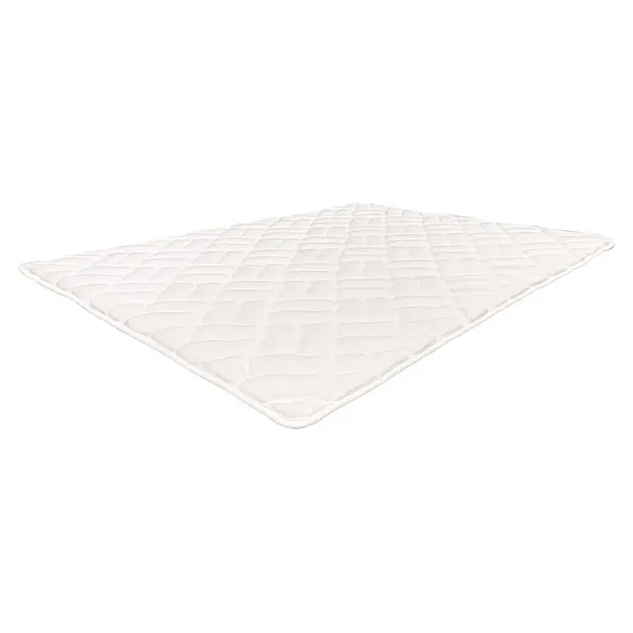 Nonnos Bedding Topper para colchón - Largo: 200 cm, Ancho: 180 cm, Altura: 5 cm, Reversible/Se entrega enrollado - Cubrecolchón blanco acolchado para mayor comodidad.