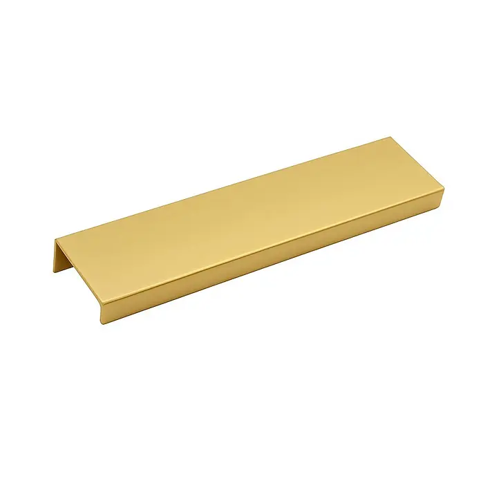 Cordia Möbelgriff 10 cm - Lochabstand: 60 mm, Aluminium, Gold - Mattgoldener U-förmiger Schrank- oder Schubladengriff.