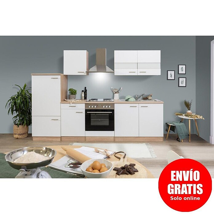 Respekta Cocina modular completa Merle (Ancho: 270 cm, Blanco, Sin electrodomésticos) | BAUHAUS