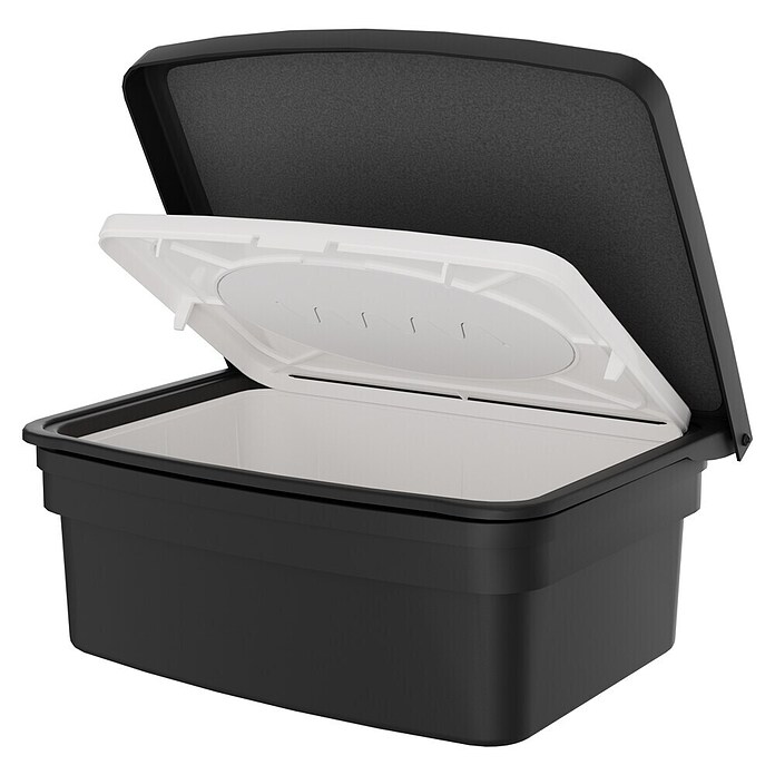 Camargue Paris Black Feuchttücher-Box (L x B x H: 15,3 x 17 x 8 cm, Edelstahl, Schwarz) | BAUHAUS