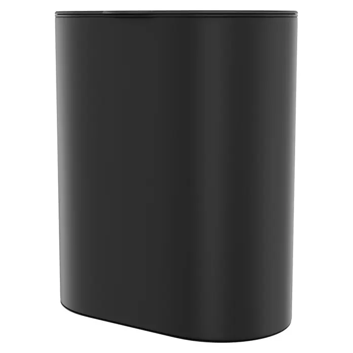 Camargue Paris Black Kosmetikeimer - Edelstahl, Schwarz - Matt-schwarzer zylindrischer Werbedisplay-Theke.