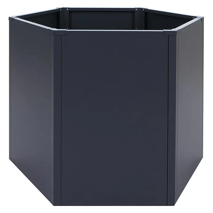 Proregal Hochbeet Metallhochbeet - Metall, Grau - Anthrazitfarbenes, sechseckiges Hochbeet aus Metall für den Garten.