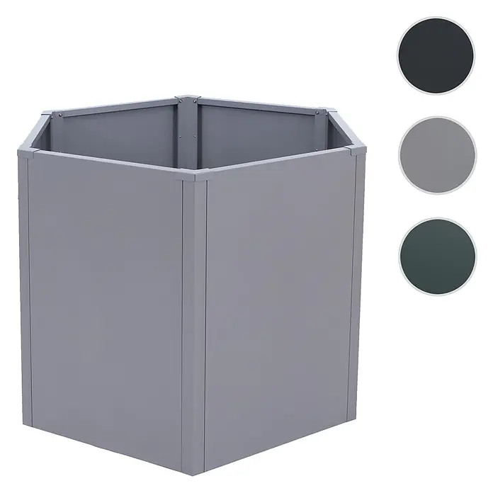 Proregal Hochbeet Metallhochbeet - Metall, Grau - Hexagonales Hochbeet aus Metall in Grau.