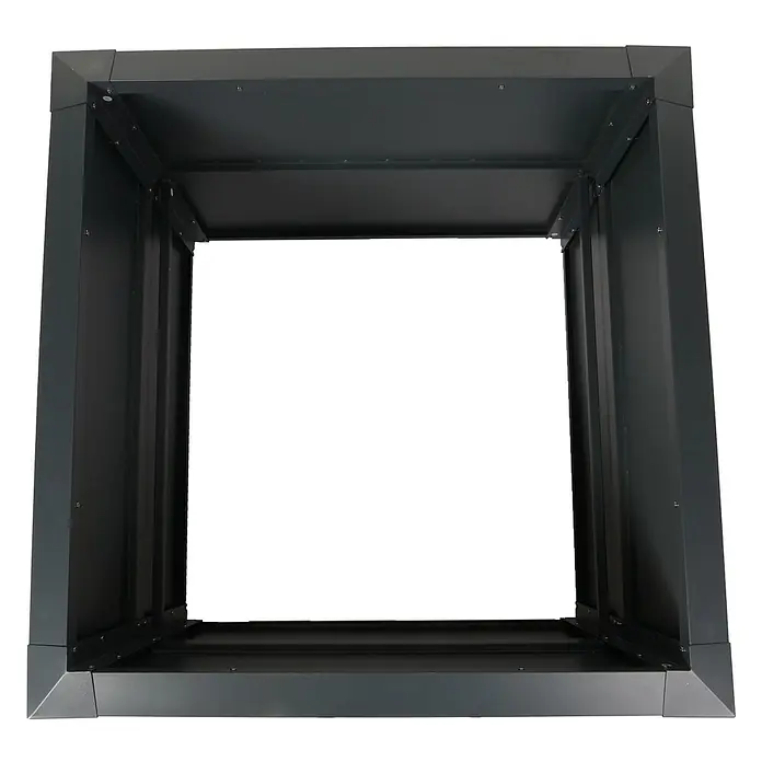 Proregal Hochbeet mit Schneckenkante - 110 x 110 x 78 cm, Metall, Grau - Dunkelgrauer Metallrahmen für Hochbeet oder Außengehege.