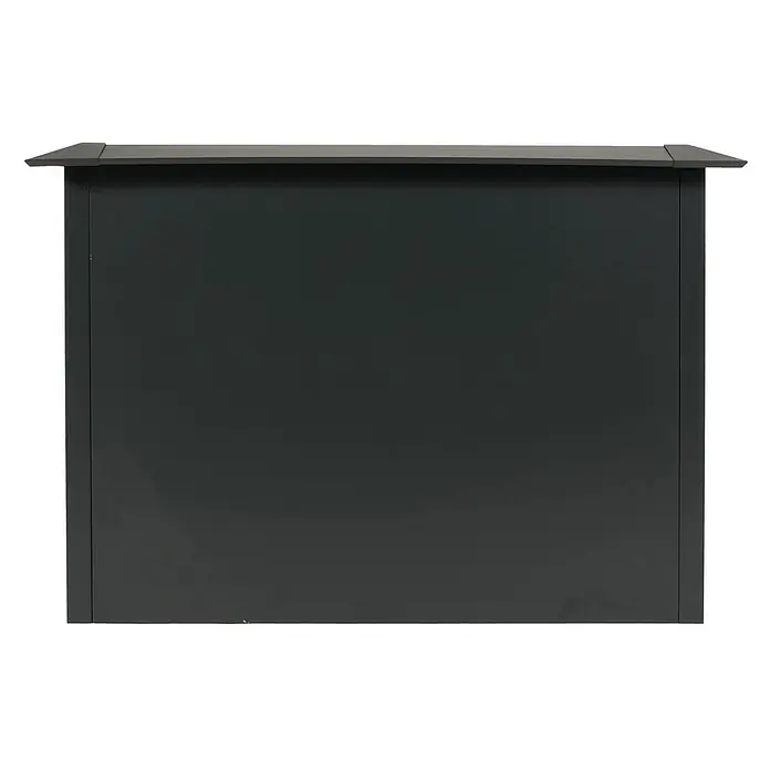 Proregal Hochbeet mit Schneckenkante - 110 x 110 x 78 cm, Metall, Grau - Matter dunkelgrauer rechteckiger Tresen mit überstehender Platte.