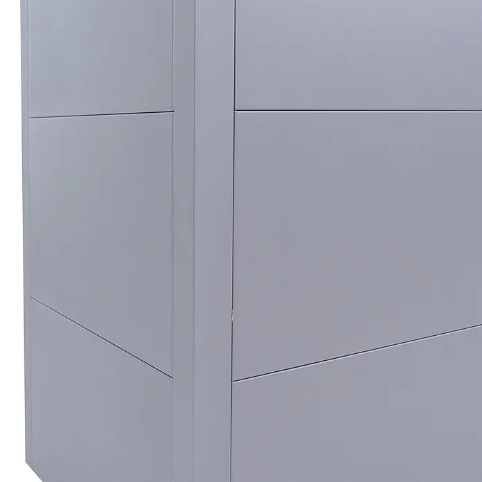 Proregal Hochbeet Metallhochbeet - Metall, Grau - Modernes graues Eckelement mit geometrischer Paneelierung.