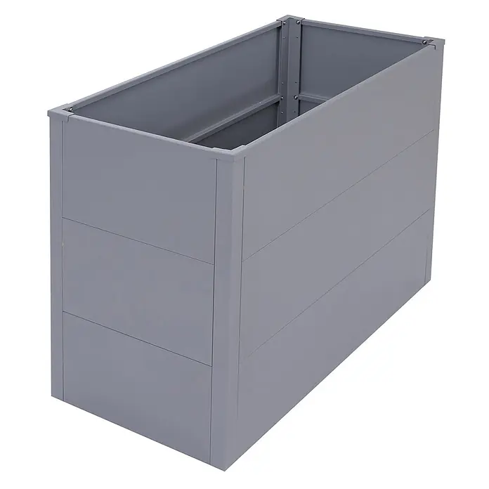 Proregal Hochbeet Metallhochbeet - Metall, Grau - Graues, rechteckiges Hochbeet aus Metall, ideal zum Pflanzen.
