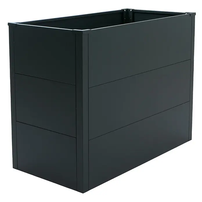 Proregal Hochbeet Metallhochbeet - Metall, Grün - Dunkelgraues Metall-Pflanzgefäß mit modularem Design für den Garten.