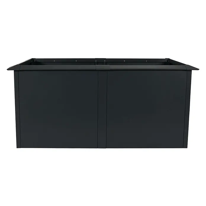 Proregal Hochbeet mit Schneckenkante - Metall, Grau - Dunkelgraues Hochbeet aus Metall mit Zierkante.