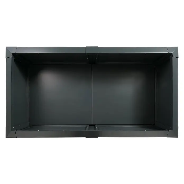 Proregal Hochbeet mit Schneckenkante - Metall, Grau - Dunkelgraue, rechteckige Metall-Aufbewahrungsbox mit modularem Design.