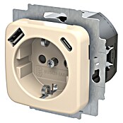 Busch-Jaeger Wandcontactdoos met USB (Extra aanraakbescherming, Crème, Inbouwmontage) | BAUHAUS
