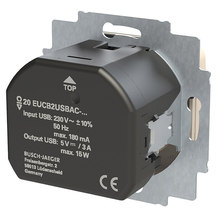 Busch-Jaeger Wandcontactdoos met USB (Extra aanraakbescherming, Crème, Inbouwmontage) | BAUHAUS