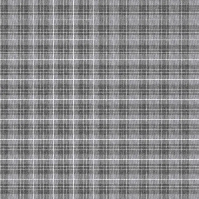 Profhome Vliestapete Vliestapete Grafisch, Geometrisch, Textiloptik, Kariert grau - staub-grau, 10.050 x 530 mm - Graues Karomuster mit weißen und hellgrauen sich kreuzenden Linien.