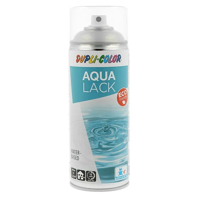 Dupli-Color Aqua Klarlack-Spray Aqua Lack - Farblos, Glänzend, 350 ml - Dose Dupli-Color Aqua Lack Sprühfarbe auf Wasserbasis. Ideal für Hobby- und Bastelarbeiten, schnell trocknend und umweltfreundlich.