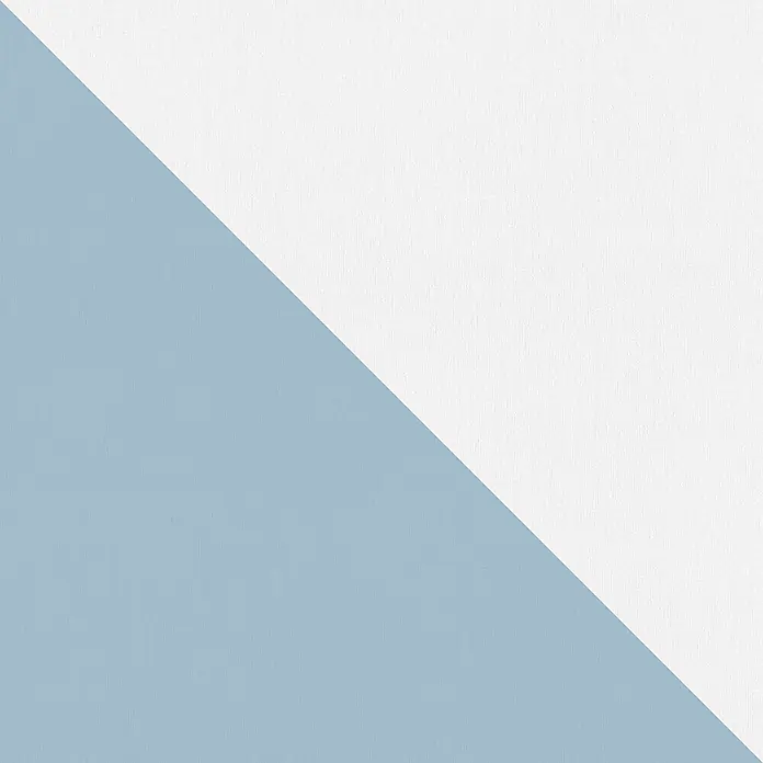Profhome Vliestapete Vliestapete zum Überstreichen Textiloptik in weiß - 21.000 x 1.060 mm - Texturiertes diagonales Split-Design in Weiß und Hellblau.