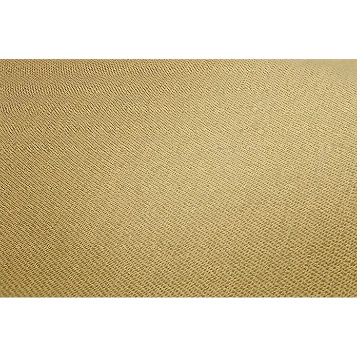 Profhome Vliestapete Vliestapete Uni in gelb - Uni, 10.050 x 530 mm - Strukturierter hellbrauner Webstoff mit markantem diagonalem Muster.