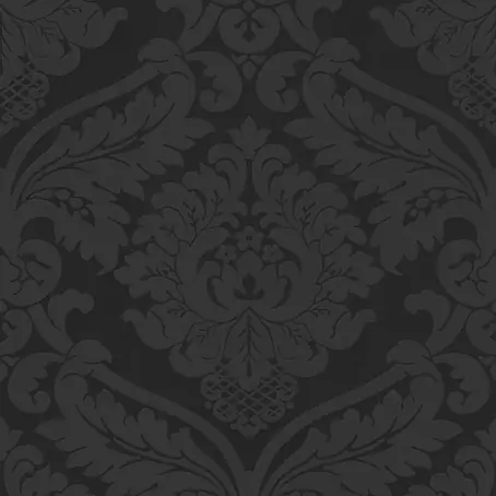 Profhome  Vinyltapete Strukturtapete Ornament in schwarz